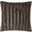 Duke Polyester Brushed Solid Stripe Plaited Long Fur Square Pillow In Brown