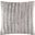 Duke Polyester Brushed Solid Stripe Plaited Long Fur Square Pillow In Grey