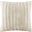 Duke Polyester Brushed Solid Stripe Plaited Long Fur Square Pillow In Ivory