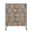 Dumbo 5-Drawer Tall Dresser In White and Grey