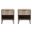 Dumbo Nightstand with 1 Drawer Set of 2 In Rustic Grey
