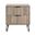 Dumbo Nightstand with 2 Drawer In Rustic Grey