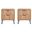 Dumbo Nightstand with 2 Drawer Set of 2 In Golden Brown