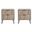 Dumbo Nightstand with 2 Drawer Set of 2 In Rustic Grey