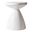 Dune Fiberglass Outdoor Side Table In Marble White