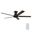 Dunkirk 52 Inch 5-Blade Ceiling Fan with Remote In Walnut and Black