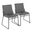 Dutchess Dining Chair Set of 2 In Black and Grey