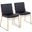 Dutchess Dining Chair Set of 2 In Black and Gold