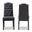 Dylin Fabric Upholstered Button Tufted Wood Dining Chair Set of 2 In Dark Grey