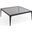 Dynasty Black Smoked Glass Top Square Coffee Table