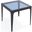 Dynasty Ocean Blue Glass Top End Table
