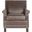 Easton Antique Brown and Espresso Club Chair with Silver Nailhead Detail