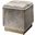 Easton Hide Ottoman In Grey