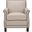 Easton Taupe and Java Club Chair with Brass Nailhead Detail