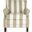 Easton Taupe, White and Espresso Club Chair with Awning Stripes and Nailhead Detail