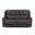 Easton Zero Gravity Power Reclining Tilt Console Loveseat with Headrest and Foodrest In Steamboat Brown