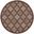 Easy Care 4' x 4' Round Rug In Brown