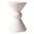 Echo Fiberglass Outdoor Side Table In Cream