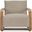 Eckersley Lounge Chair In Beige Faux Shearling