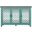 Eclectic Living Turquoise 3 Door Accent Cabinet
