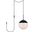 Eclipse 1 Light Black Plug In Pendant With Frosted White Glass LDPG6032BK