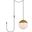 Eclipse 1 Light Brass Plug In Pendant With Frosted White Glass LDPG6036BR