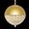 Eclipse Gold LED Light Chandelier With Gold Dome