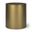 Eclipse Gold Metal Drum Base with Wood Top End Side Table In Dark Brown
