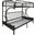 Eclipse White and Black Twin Over Full Futon Bunk Bed