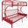 Eclipse White and Red Twin Over Full Futon Bunk Bed