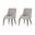 Eda Dining Chair Set of 2 In Grey