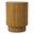 Eden Fiberglass Outdoor Side Table In Wood Brown