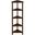 Edenton 4-Shelf Tall Wood Corner Bookcase with Open Bookshelves In Walnut