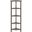 Edenton 4-Shelf Tall Wood Corner Bookcase with Open Bookshelves In Washed Gray