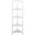 Edenton 4-Shelf Tall Wood Corner Bookcase with Open Bookshelves In White
