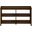 Edenton Wood Low Bookshelf with 2 Shelves In Walnut