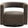 Edgar Velvet Swivel Chair In Dark Grey