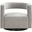 Edgar Velvet Swivel Chair In Light Grey
