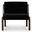 Edie Accent Chair In Black Faux Mohair