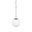 Edie Metal with Frosted Glass Globe 1 Light Pendant In Brushed Gold