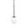 Edie Metal with Frosted Glass Globe 1 Light Pendant In Matte Black