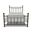 Edin Queen Complete Bed with Metal Profile and Platform In Weathered Bronze