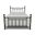 Edin Queen Complete Bed with Metal Profile In Weathered Iron