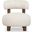 Eduardo Boucle Accent Chair In Tan and Walnut