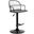 Edward Adjustable Black Wood and Metal Barstool