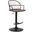 Edward Adjustable Walnut Glazed Barstool In Black Powder Coated Finish