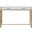 Elaine White and Gold 2-Drawer Desk