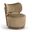 Elara Velvet Upholstered Swivel Accent Chair In Beige