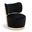 Elara Velvet Upholstered Swivel Accent Chair In Black
