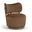 Elara Velvet Upholstered Swivel Accent Chair In Brown